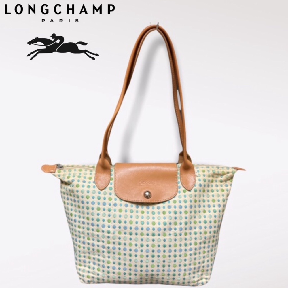 Longchamp Le Pliage Polka Dot Shoulder Tote